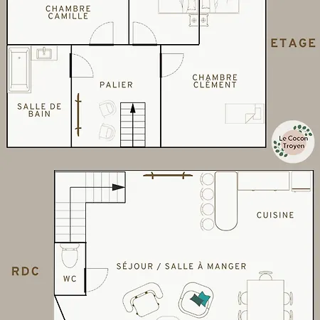 Le Cocon Troyen - 3 Avec 2 Parkings, Ideal Familles Et Pros * 特鲁瓦